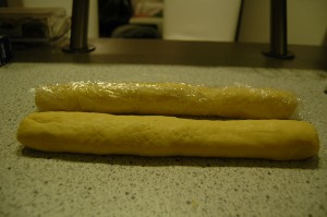 Dough Rolls wrapped in plastic wrap