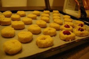 decorate Cookies with Cherries and Almonds