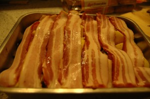 Topinambour covered with Bacon