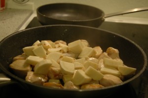 Parsnip on top of Fried Chicken