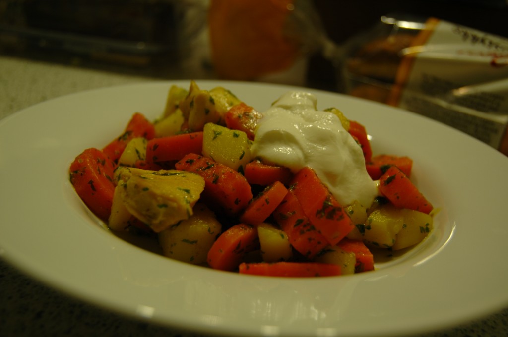 Parsnip Carrot Chicken Pan