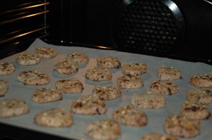 Baked Almond Chocolate Cookies