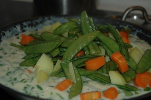 Winter Purslane Béchamel with Vegetables Winter Purslane Béchamel with Vegetables
