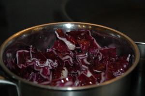 Red Cabbage in Pot