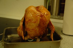 Marinated Chicken on Beer Can