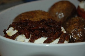 Dried Tomatoes on Filled Pumpkin