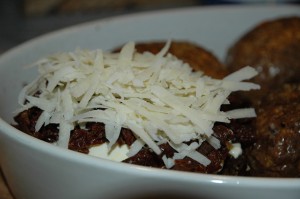 grated Parmesan on Filled Pumpkin