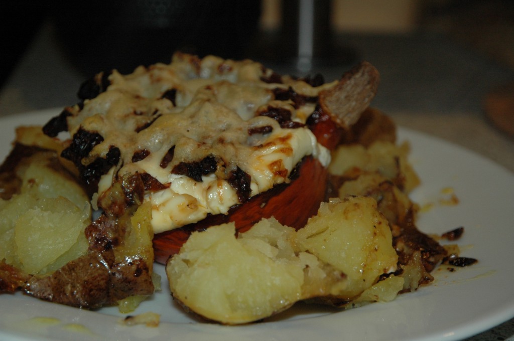 Mascarpone Bacon Filled Pumpkin with Parmesan Cheese and Dried Tomatoes