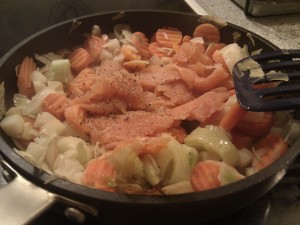 Salmon in creamy Vegetables