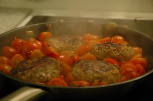 Roasted Patties with Tomatoes