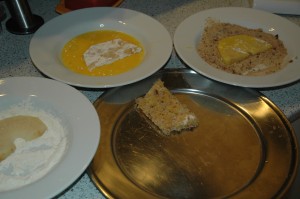 Three Phases of Coating with Breadcrumbs