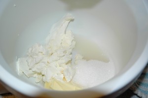 Cream Cheese, Butter, Sugar and Lemon Juice