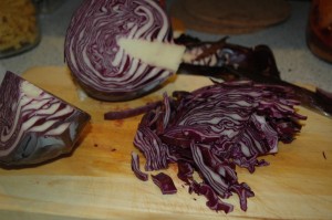 Sliced Red Cabbage