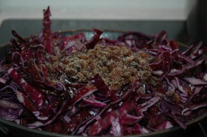 Roasted Red Cabbage with Raisins and Thyme