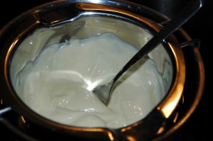 Melted White Chocolate with Yoghurt