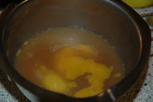 Egg Yolk, Vermouth and Lemon Juice in Bain-Marie