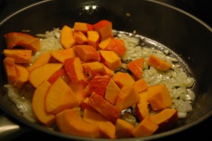 Translucent Onions with Hokkaido Pieces