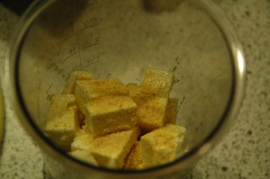 Feta Cheese with Grounded Garlic