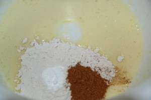 Honeyed Eggs with Flour, Baking Powder and Gingerbread Spice