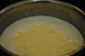 Whipped Egg Yolk in Almond Milk