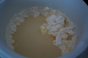 Almond Pudding in Whipped Cream