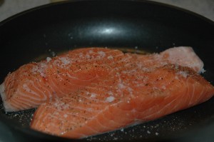 Salmon with Salt and Pepper