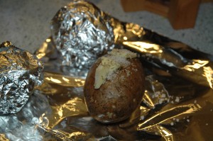 Jacket Potatoe with Butter and Rosemary