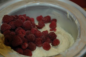 Raspberries on Almond Ice Cream