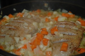 Duck Breast and Vegetables in Stock