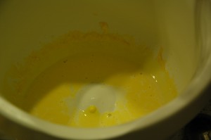 Whipped Egg Yolk with Sugar and Milk
