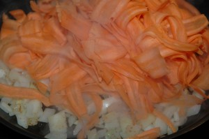 Translucent Onions woth Carrots