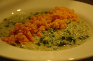 Spinach Root Sout with Lentils