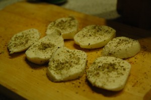Spiced Mozzarella Slices