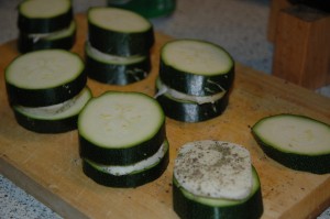 Mozzarella Stuffed Zucchini
