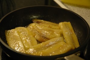 Fried Banana with Sugar