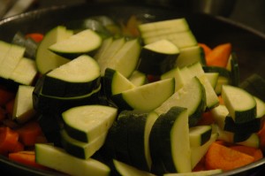 Sliced Courgette