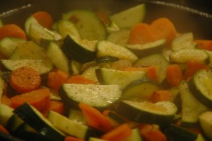 Cooked Courgette and Carrots