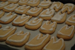 White Cookies with Lemon Glaze