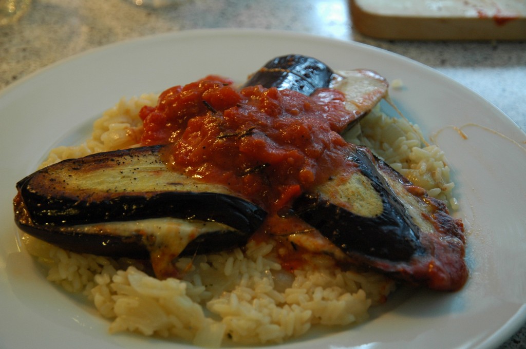Mozzarella stuffed Egg Plants