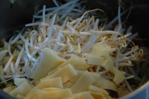 Mung Beans Sprouts and Bamboo