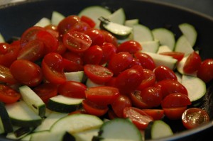Courgette and Tomatoes