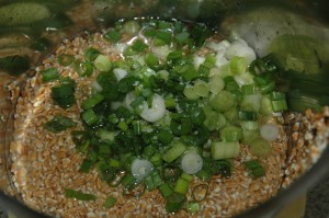 Pearled Spelt with Spring Onions