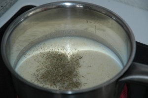 Milk with Garlic and Thyme