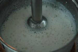 Blend Goat Cheese and Garlic Milk