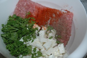 Mincemeat, Feta cheese and Parsley